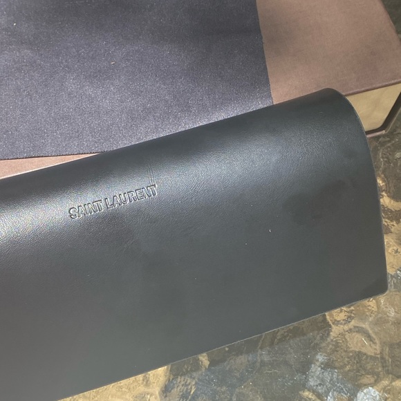 YVES SAINT LAURENT Red Glitter YSL Gold Sunglasses - Picture 8 of 16